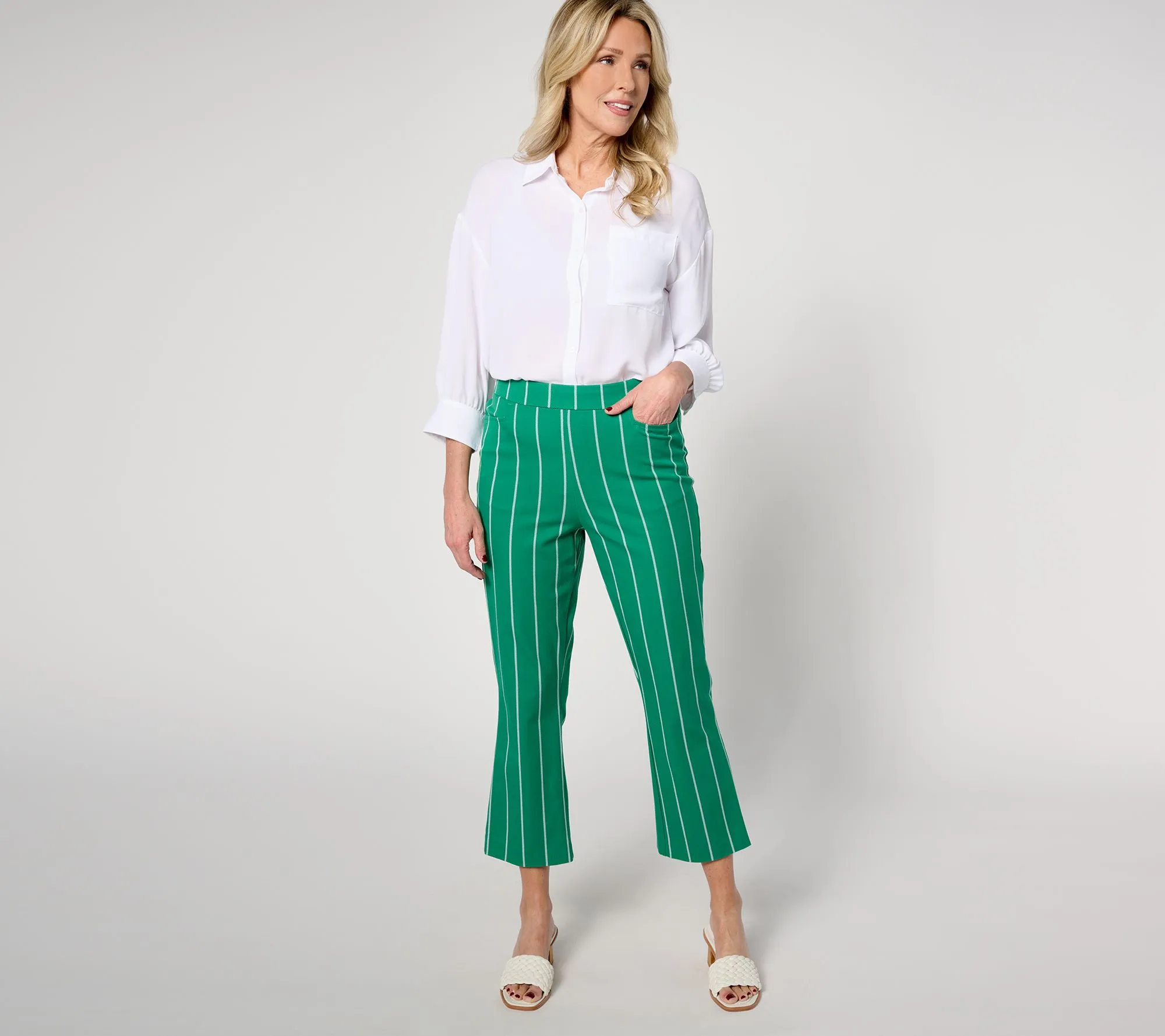 "As Is" Isaac Mizrahi Live! Tall 24/7 Stretch Baby Bootcut Pant