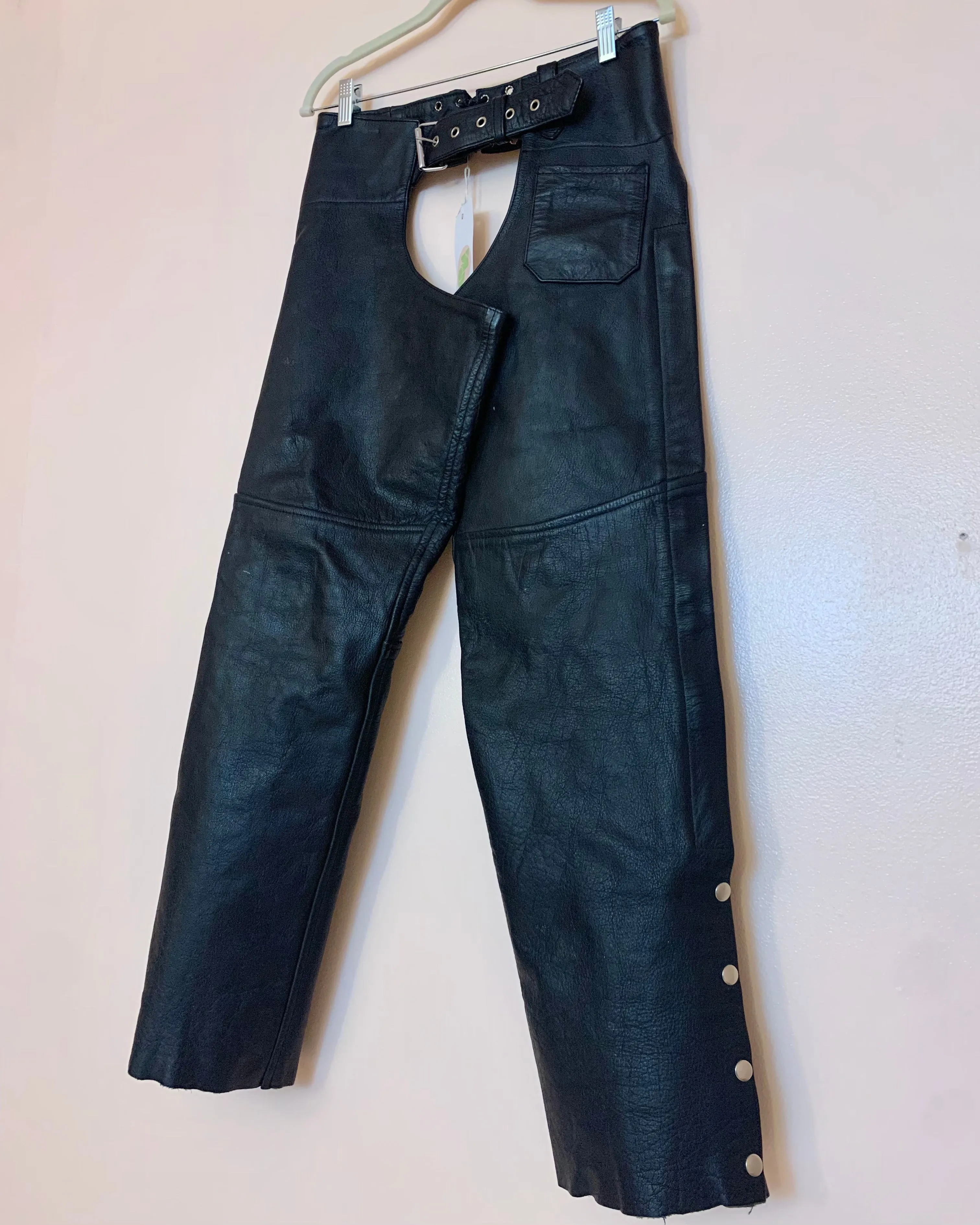 90s leather chaps made from goatskin.