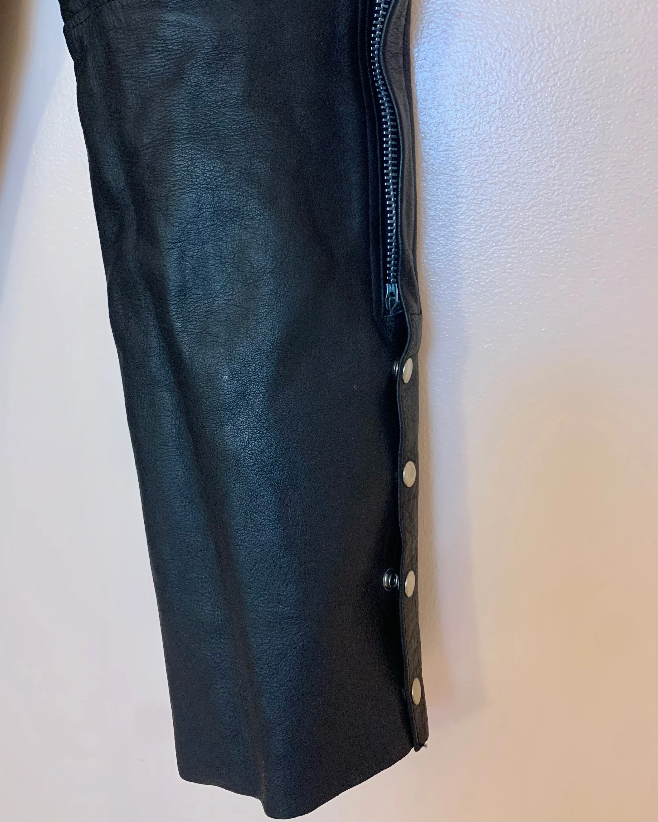 90s leather chaps made from goatskin.