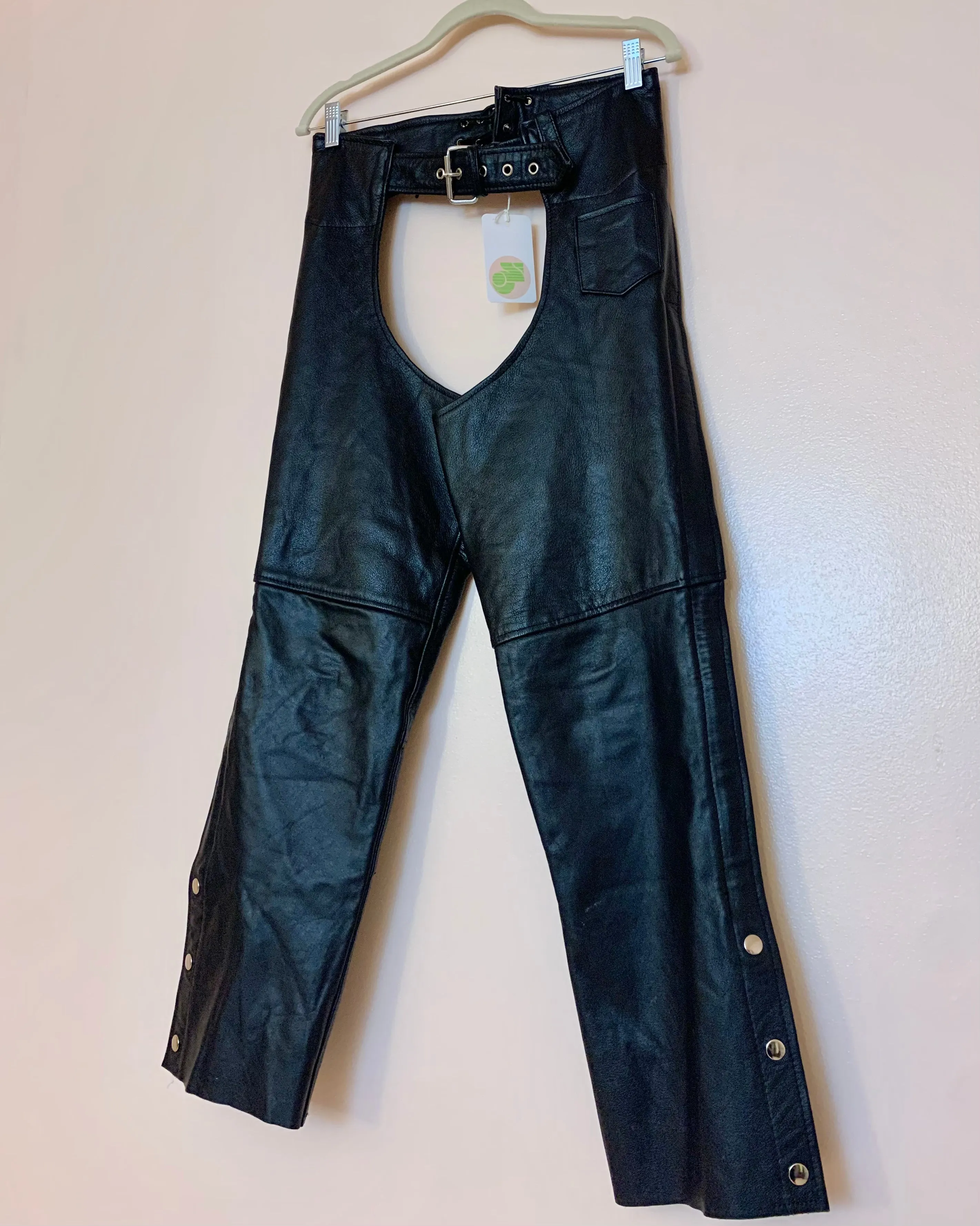 90’s vintage leather lambskin chaps