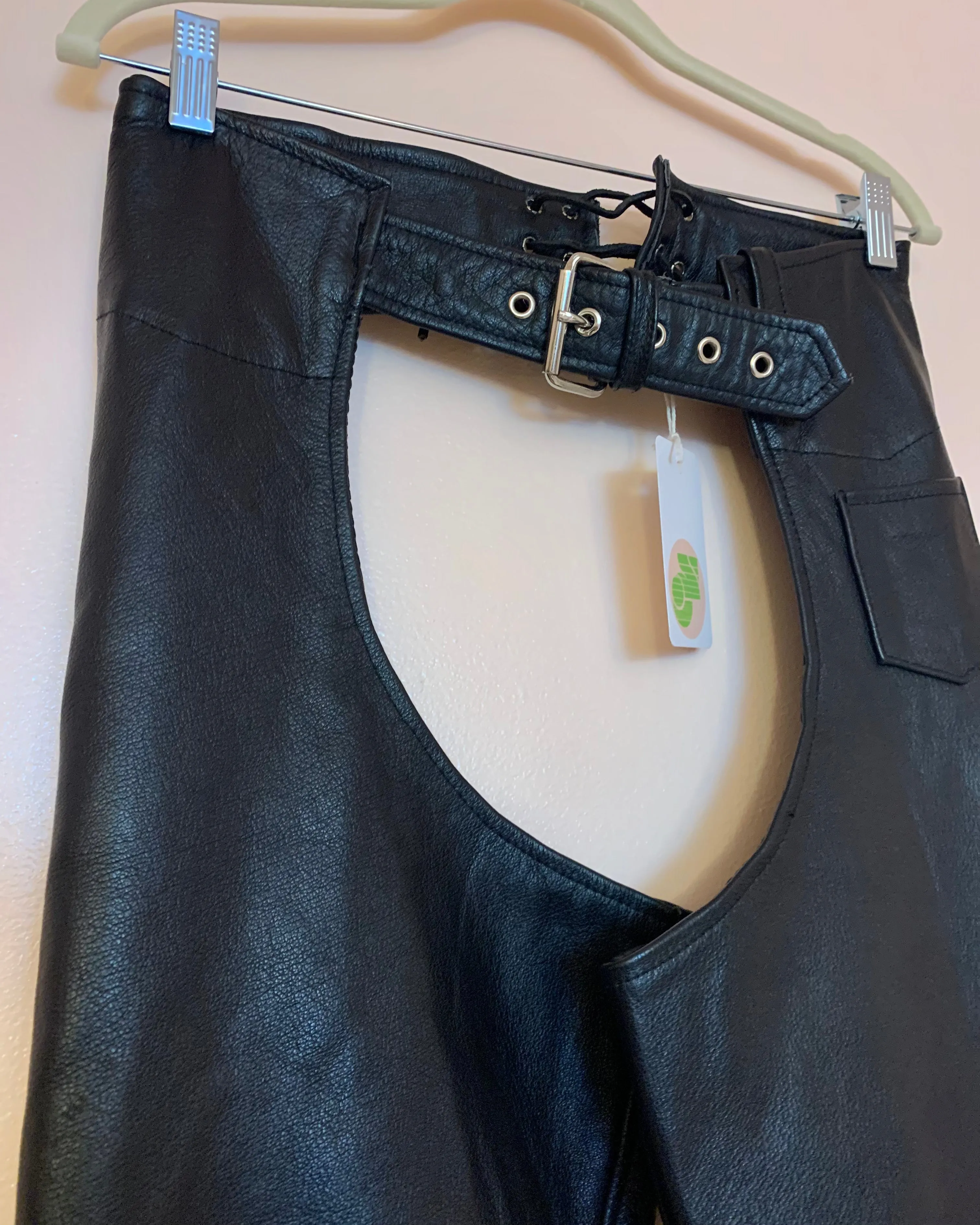 90’s vintage leather lambskin chaps