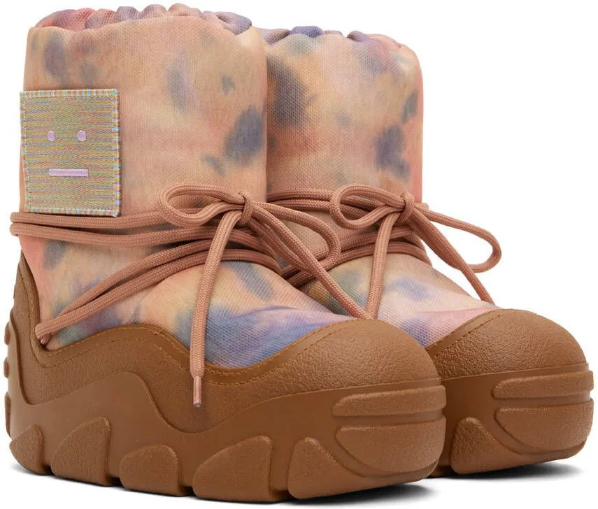 Acne Studios Orange Cloud Snow Ankle Boots