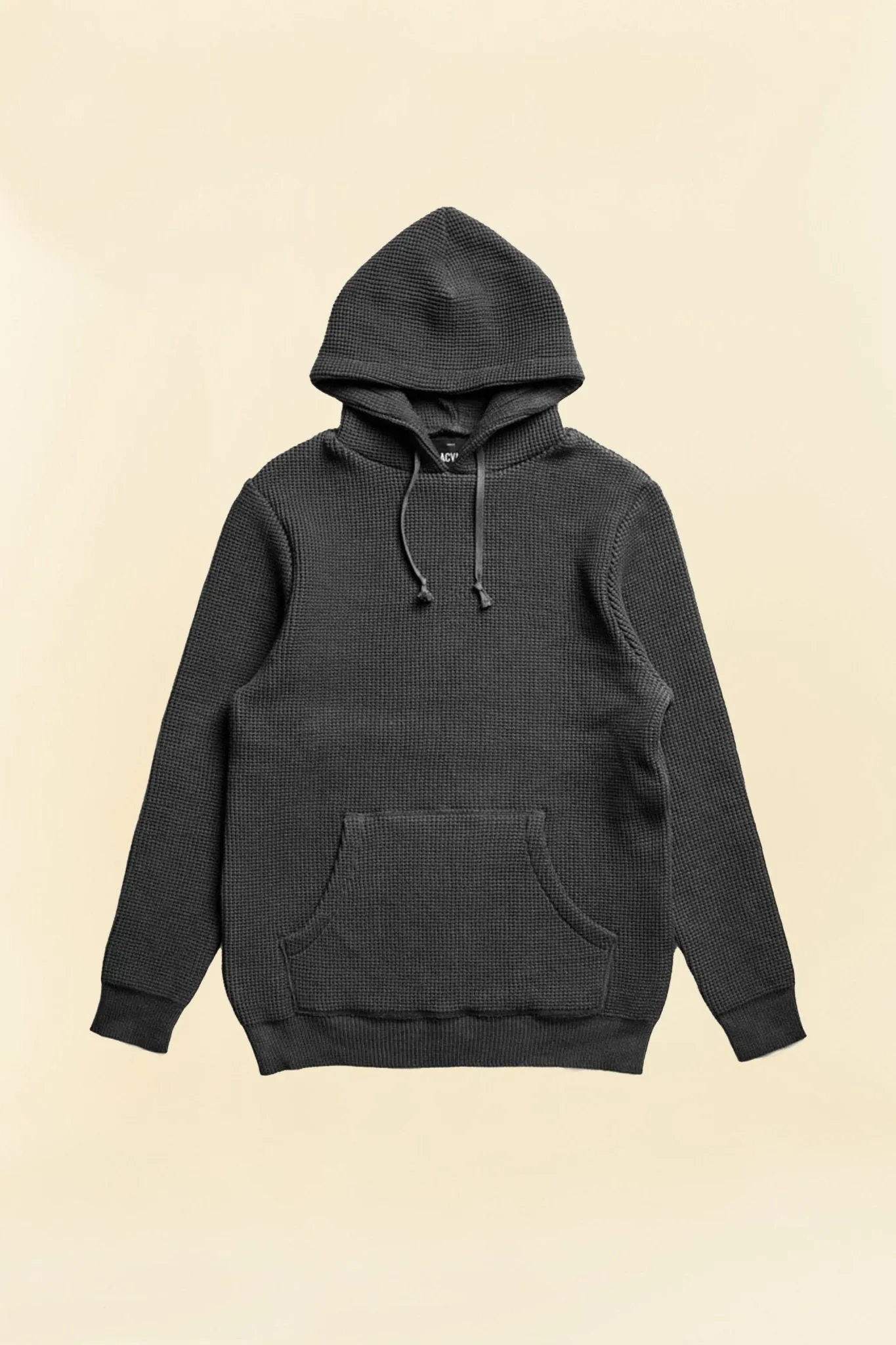 Addict Clothes ACVM Waffle Cotton Knit Hoodie - Black