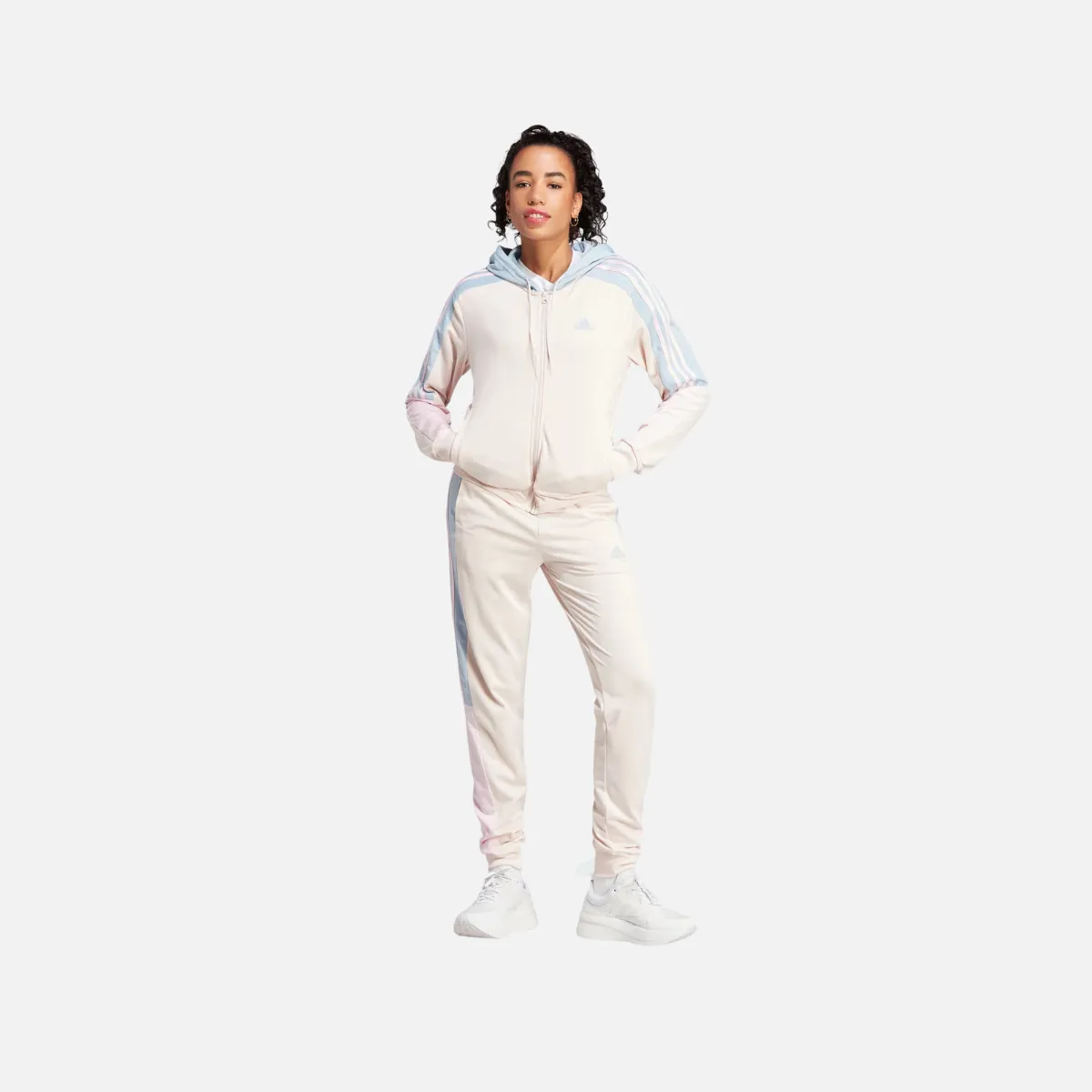 Adidas Boldblock Women's Track Suit - Wonder Quartz/Wonder Blue/Wonder Beige - Shop Now!