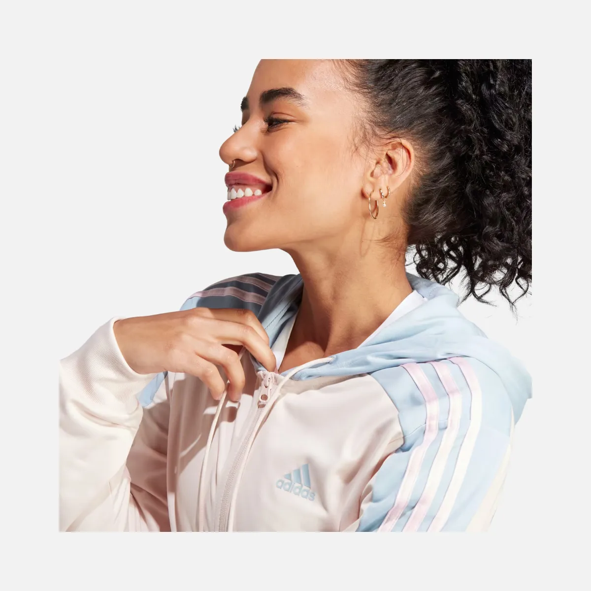 Adidas Boldblock Women's Track Suit - Wonder Quartz/Wonder Blue/Wonder Beige - Shop Now!