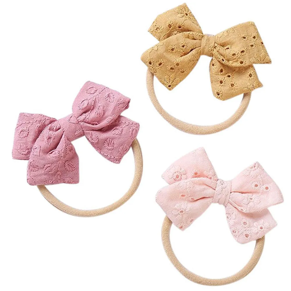 Adorable Baby Bow - Fairy Floss | Embroidered Cotton | Shop Now