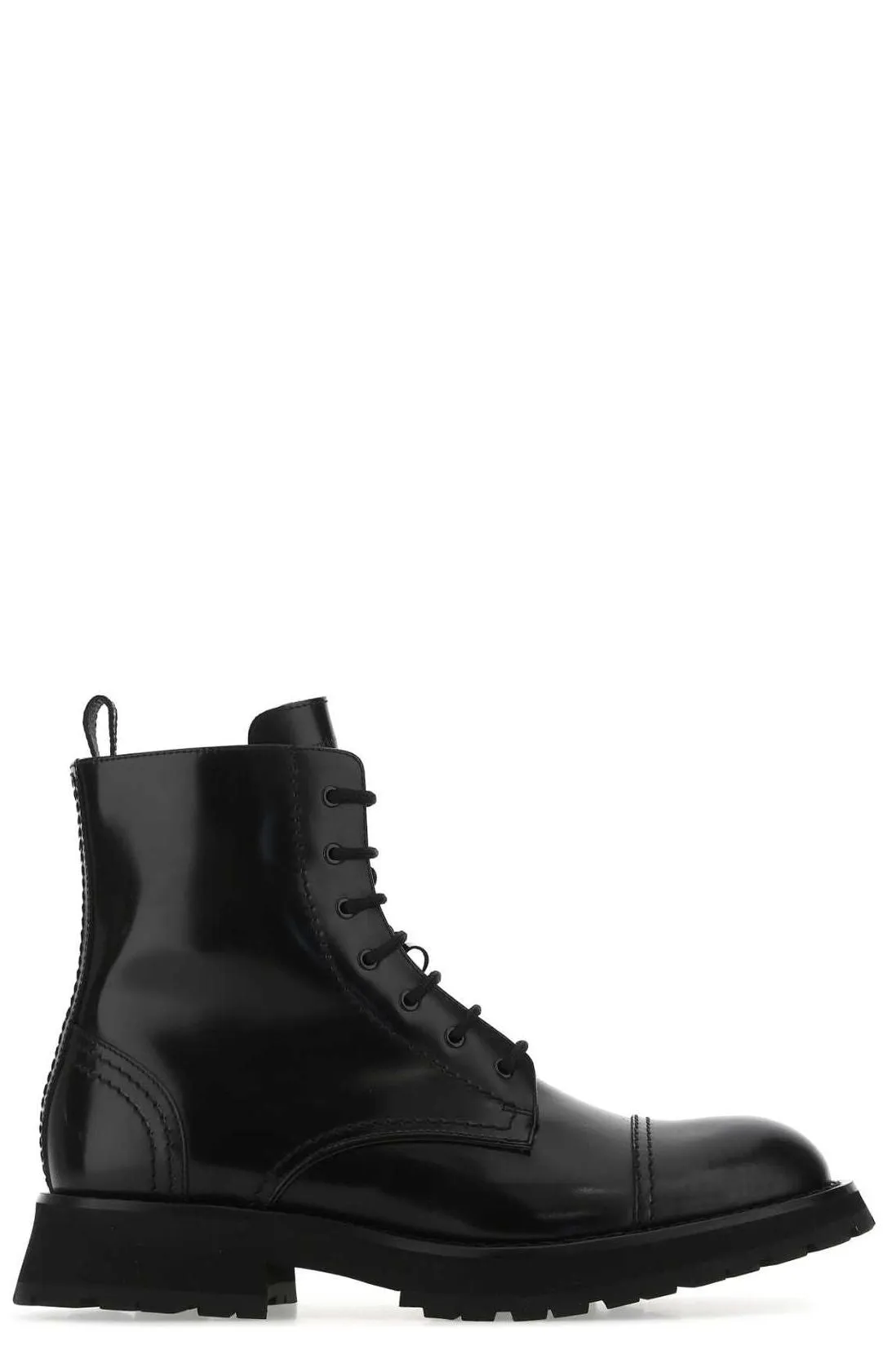 Alexander McQueen lace-up boots with block heels