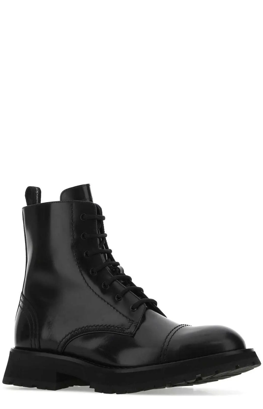 Alexander McQueen lace-up boots with block heels