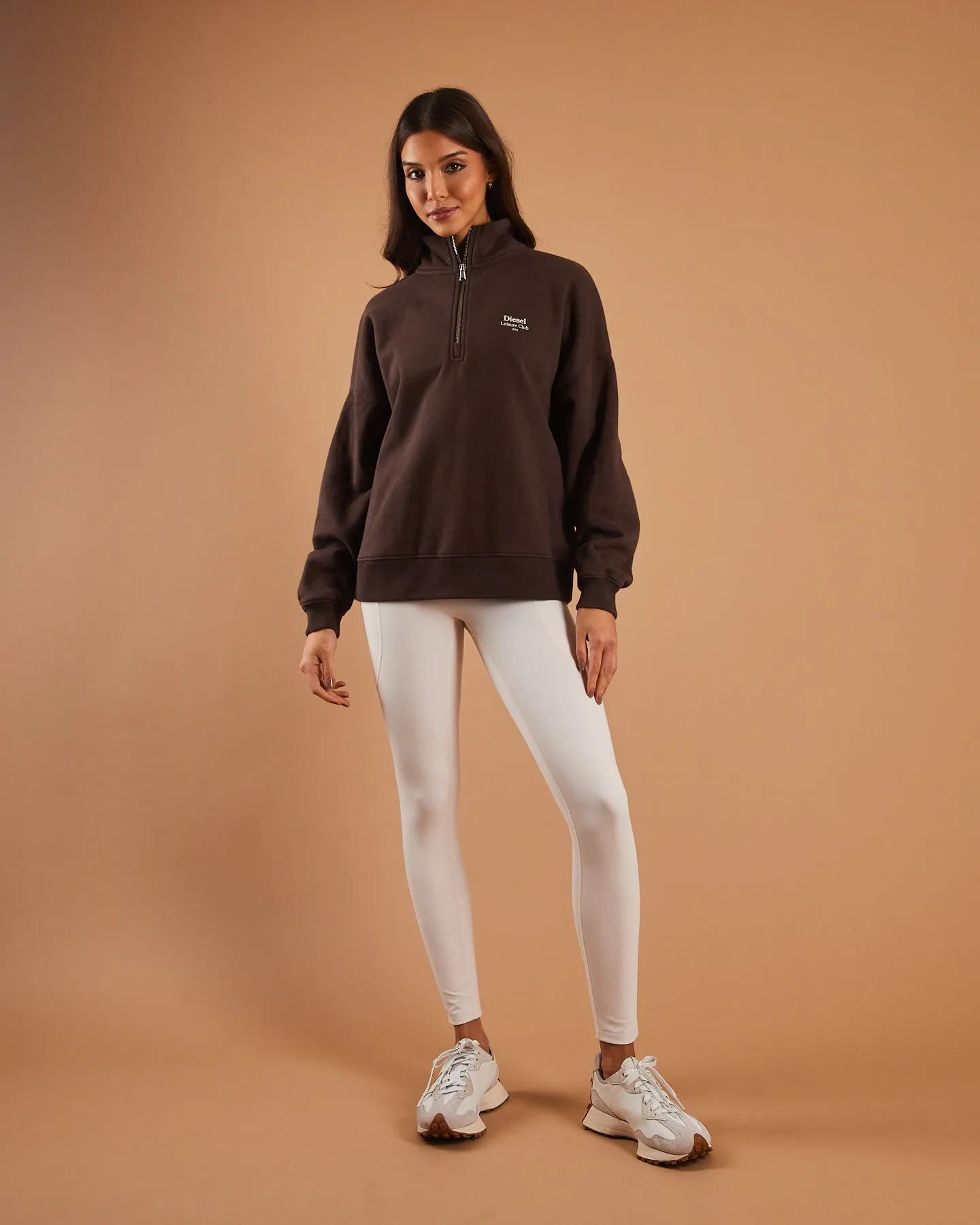 Allie Coffee Half Zip Sweater