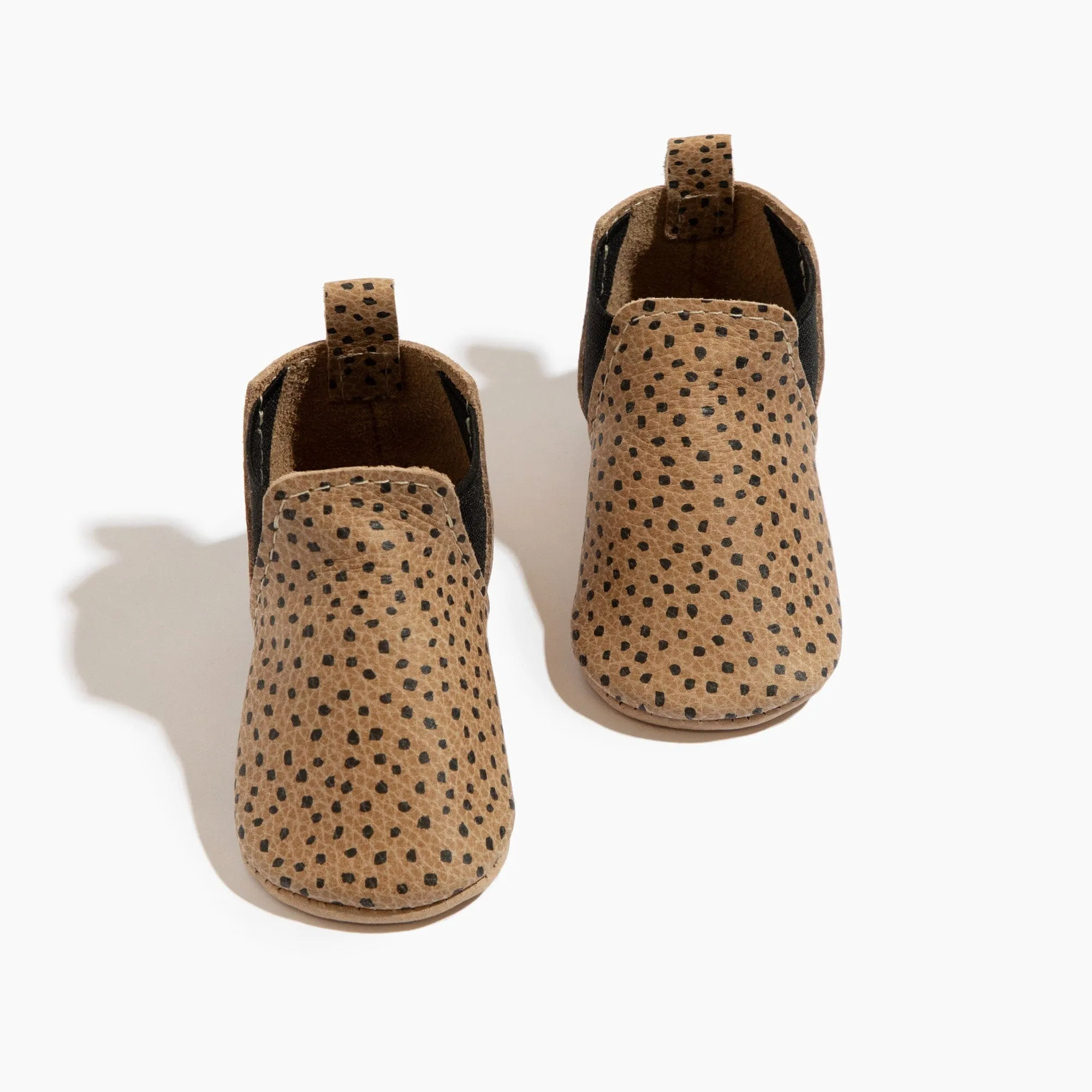 Almond Speckles Booties for Babies in Chelsea Style