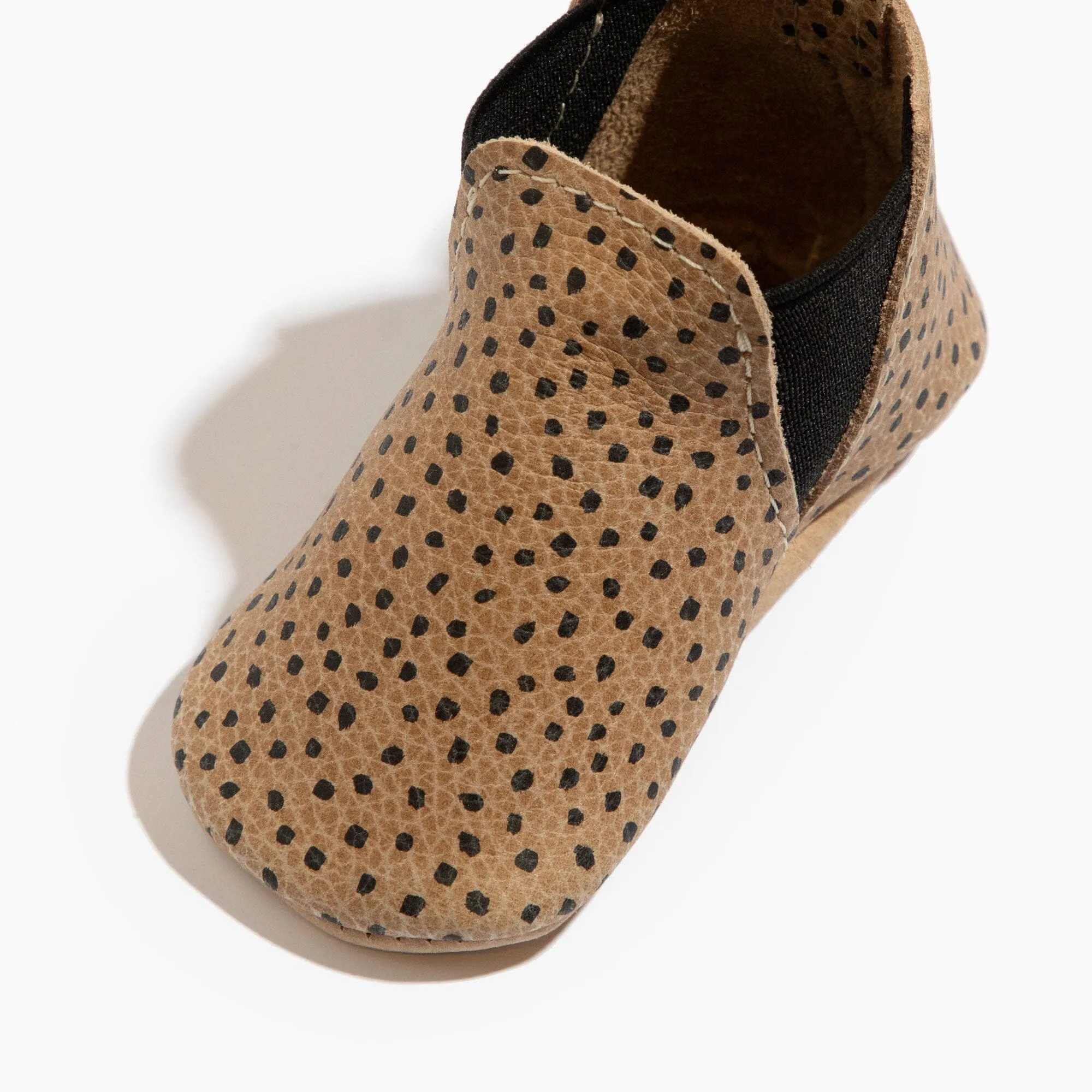 Almond Speckles Booties for Babies in Chelsea Style