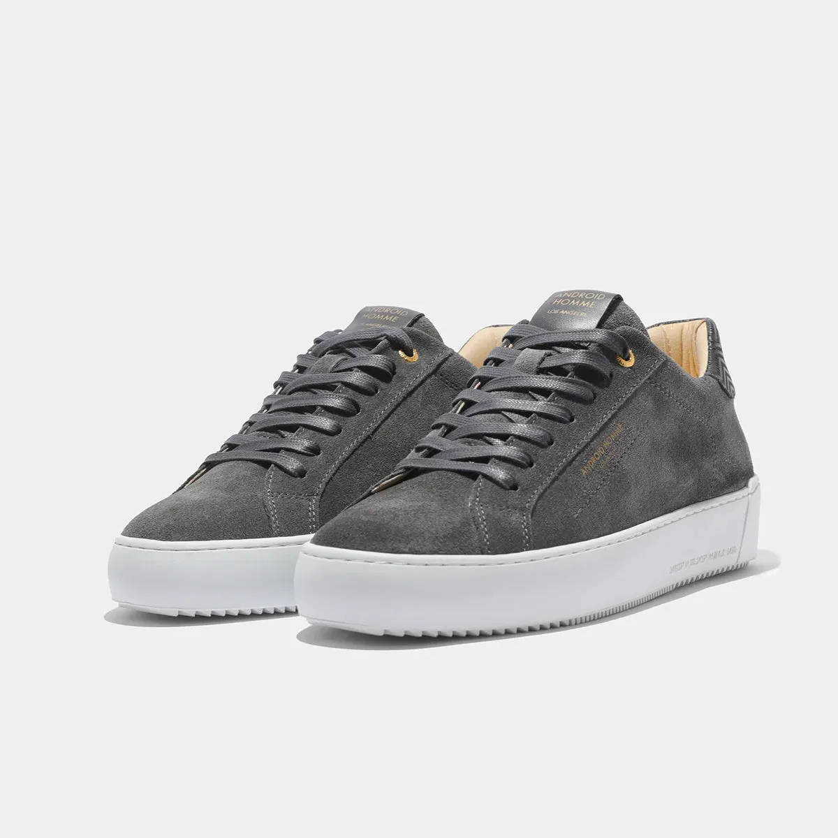 Android Homme Grey Zuma Suede Trainers