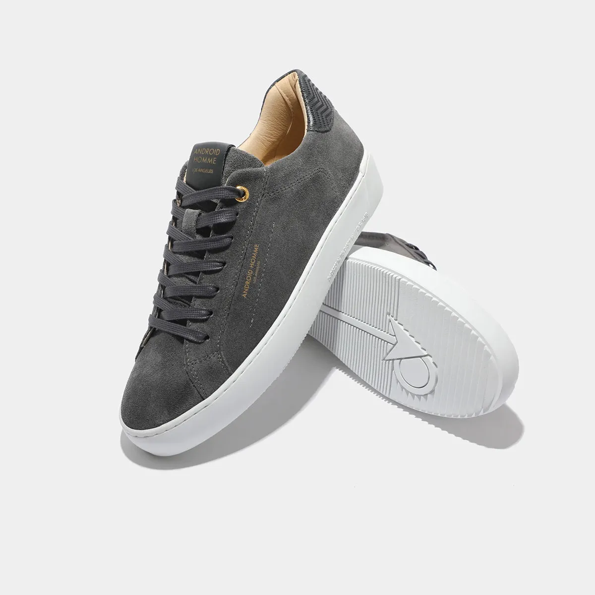 Android Homme Grey Zuma Suede Trainers