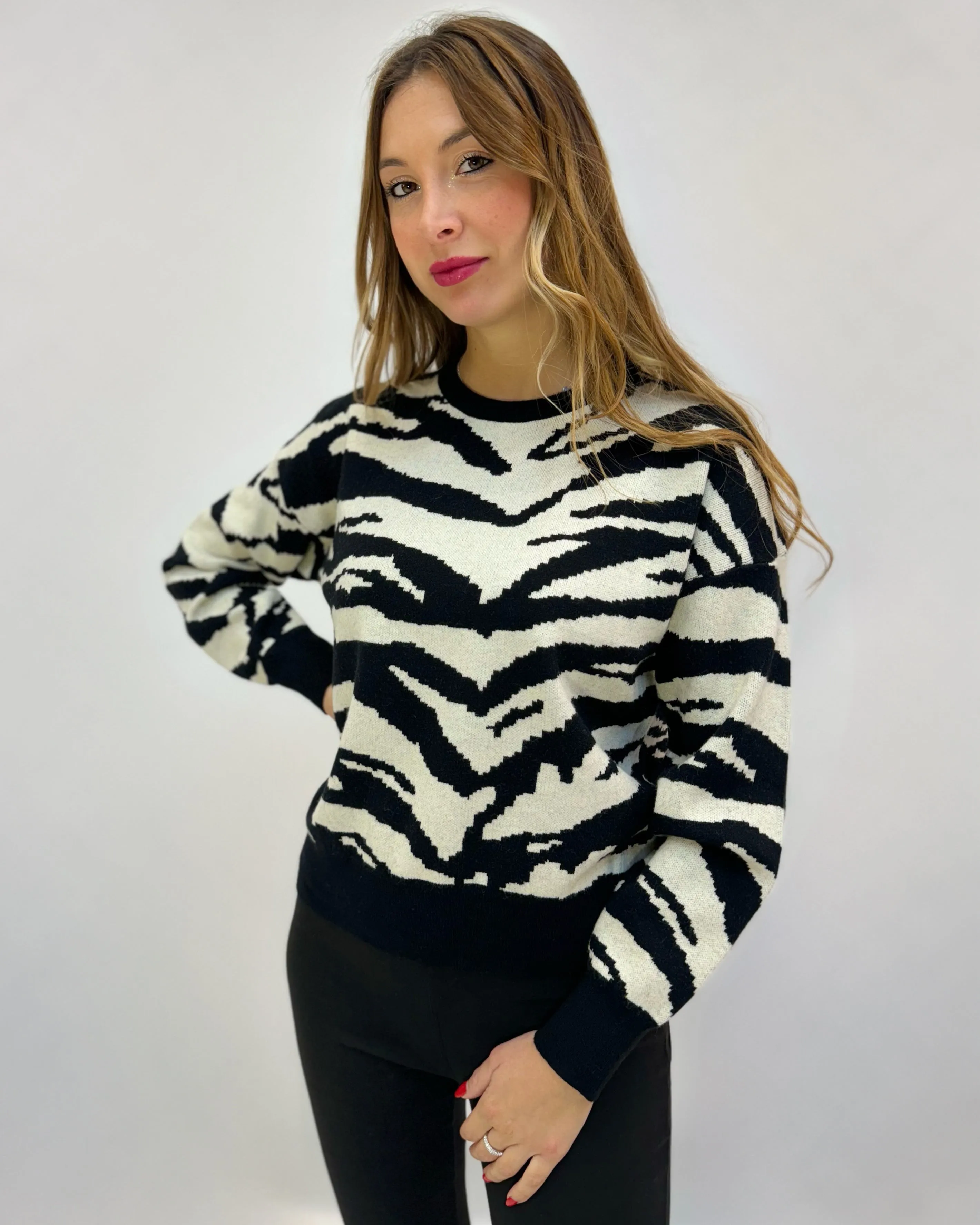 Animal print sweater