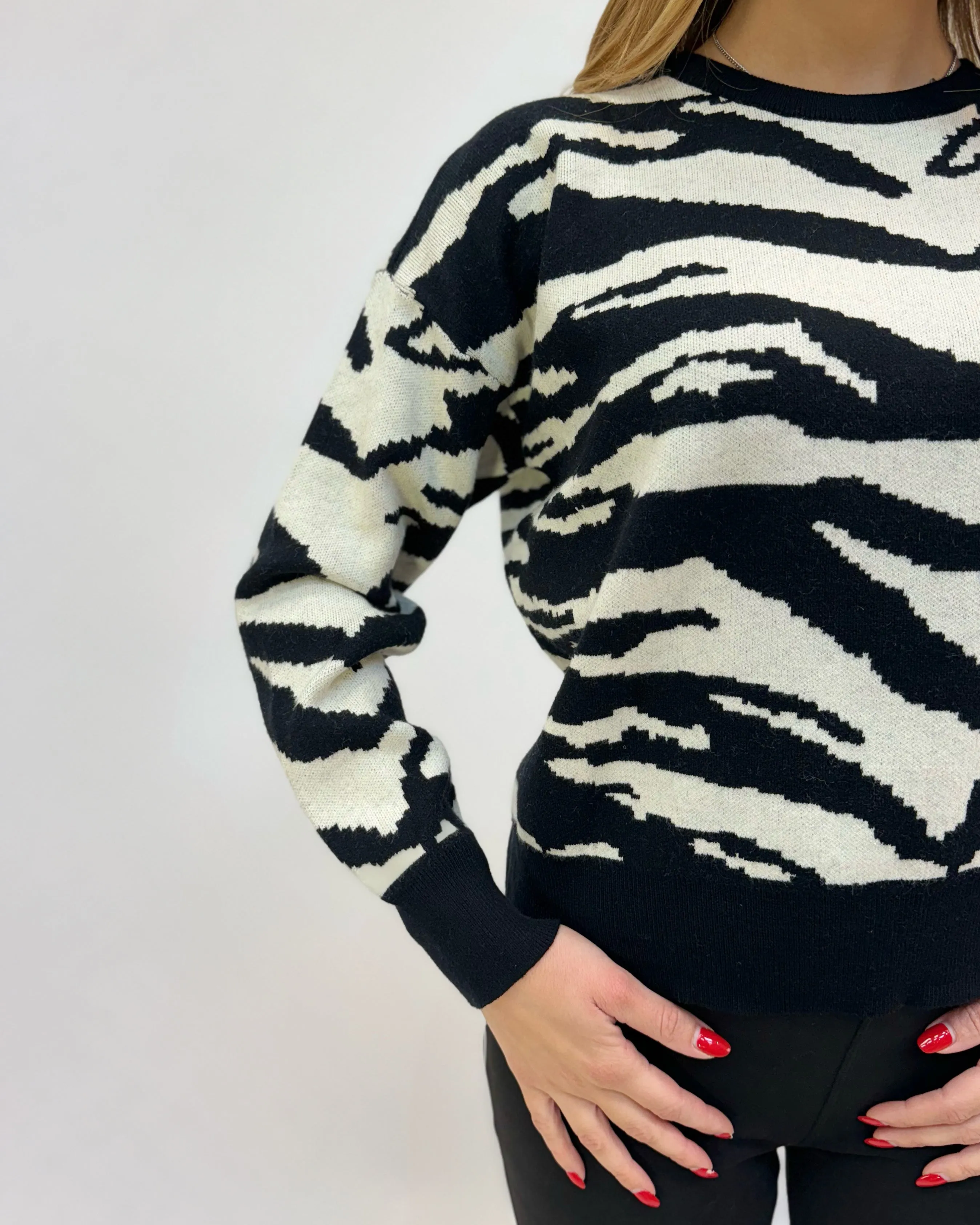 Animal print sweater