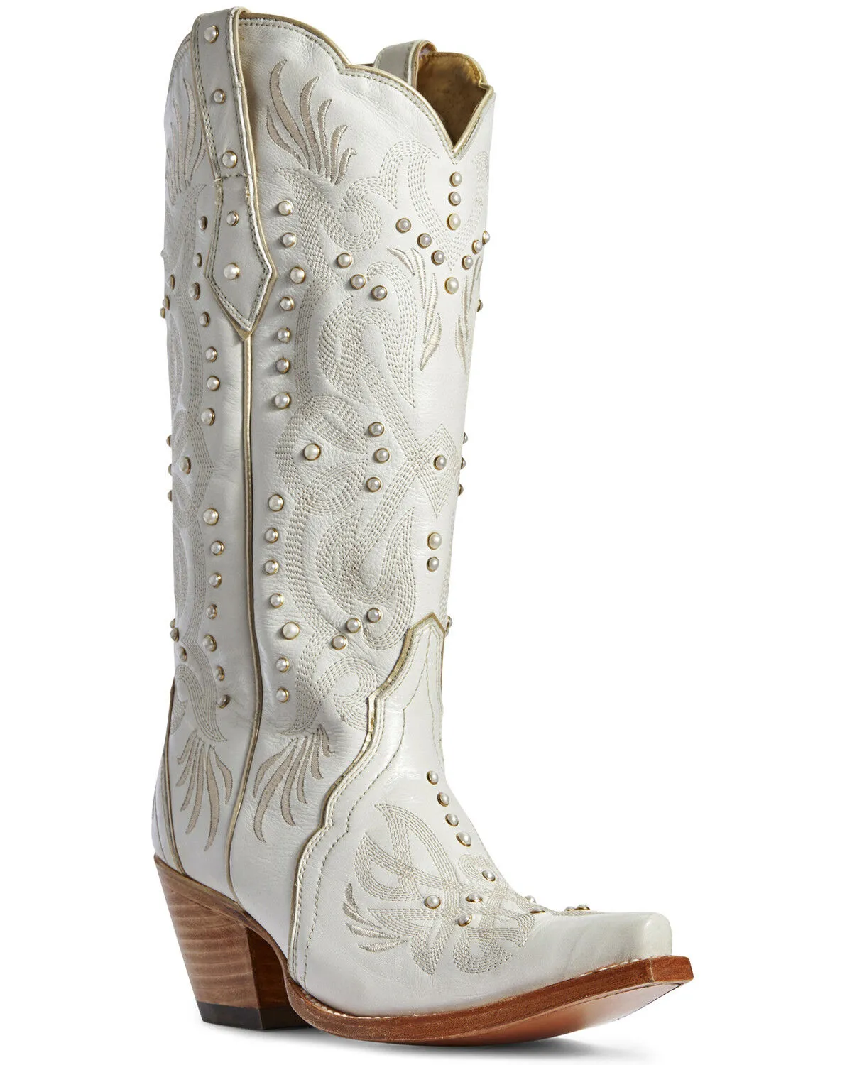 Ariat Women's Pearl Snow White Western Boots - Snip Toe