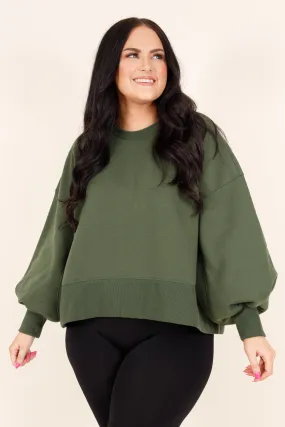 Army Green Feeling Free Pullover - Shop Now!