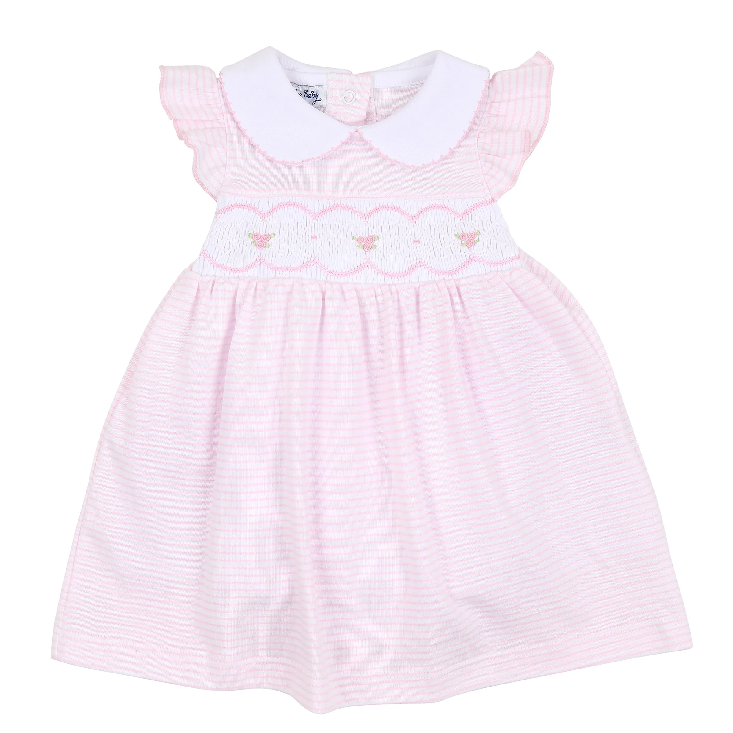 Arthur and Anna Flutter Dress with Smocked Collar