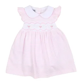 Arthur and Anna Flutter Dress with Smocked Collar