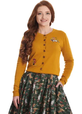 Banned Woodland Mushroom 40's Cardigan, Mustard - Buy Now!