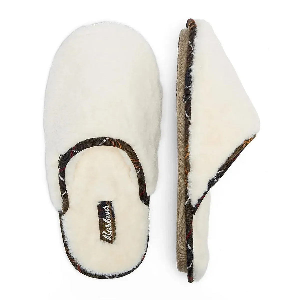 Barbour Agatha Slippers Cream Women's