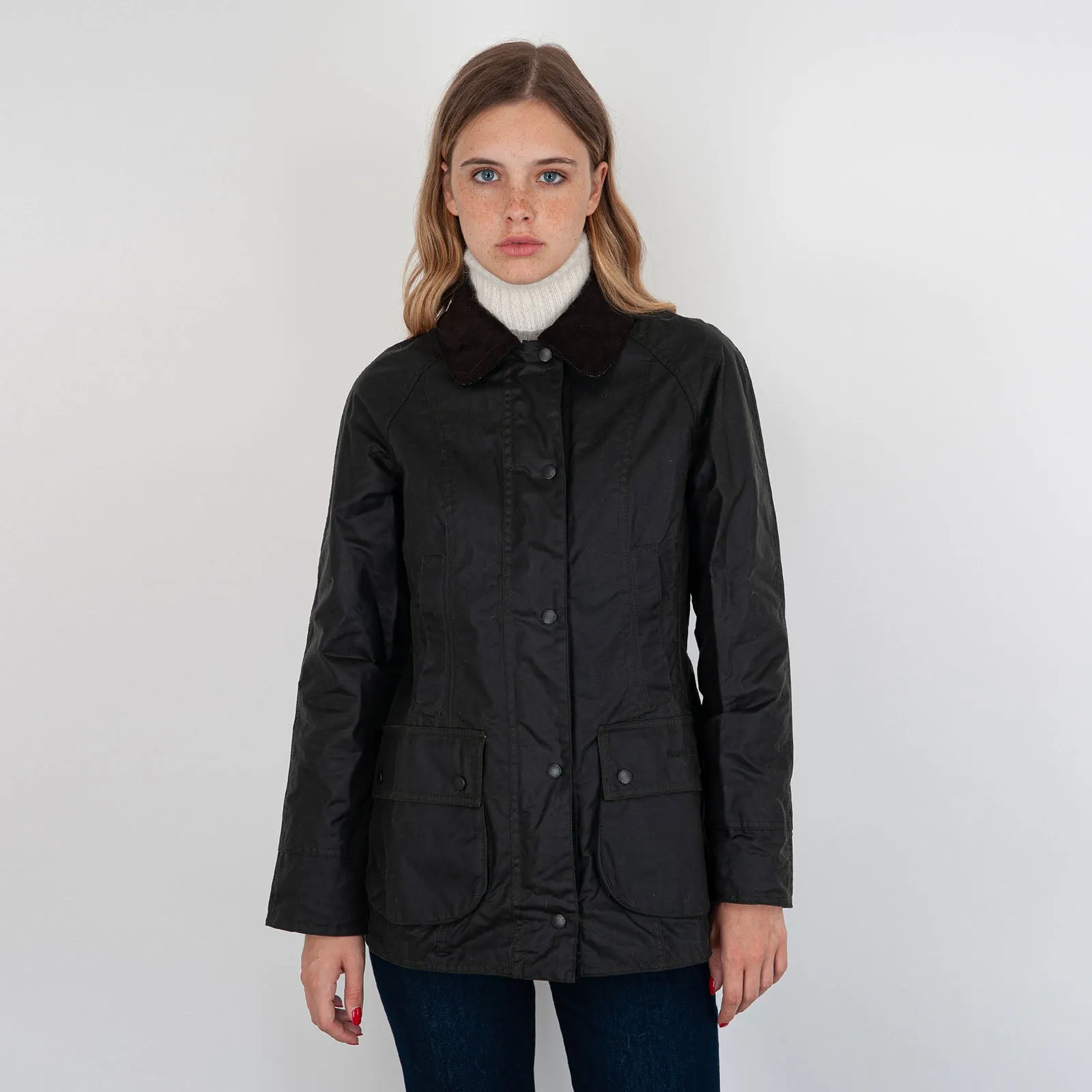 Barbour Beadnell Wax Jacket - Dark Green - Shop Now