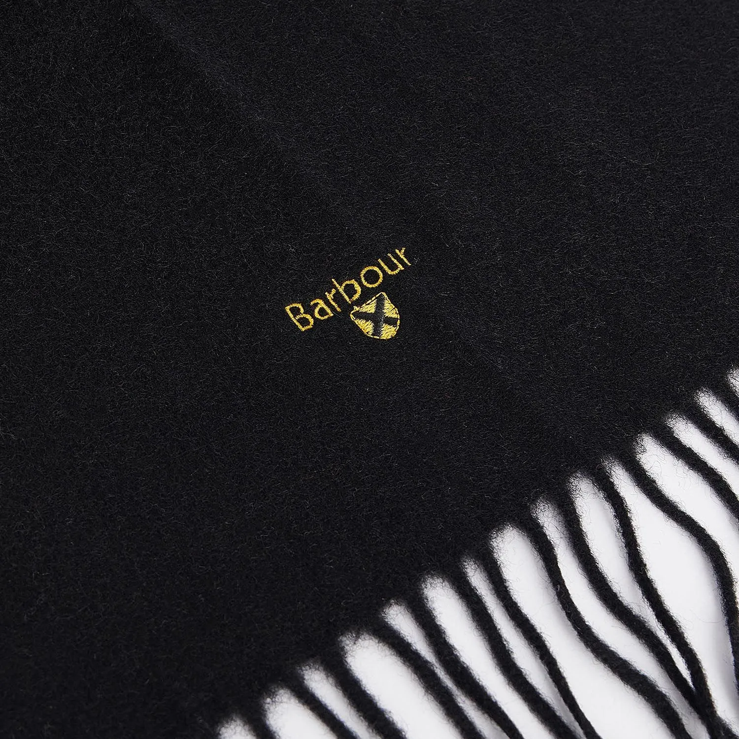 Barbour black lambswool scarf