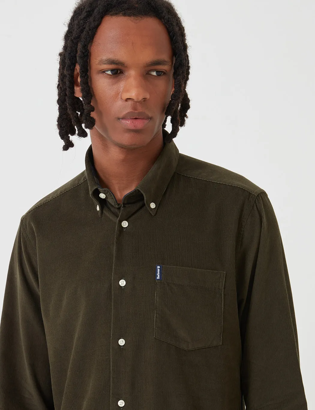 Barbour Cord 1 Tailored Shirt - Forest Green - Buy Now!