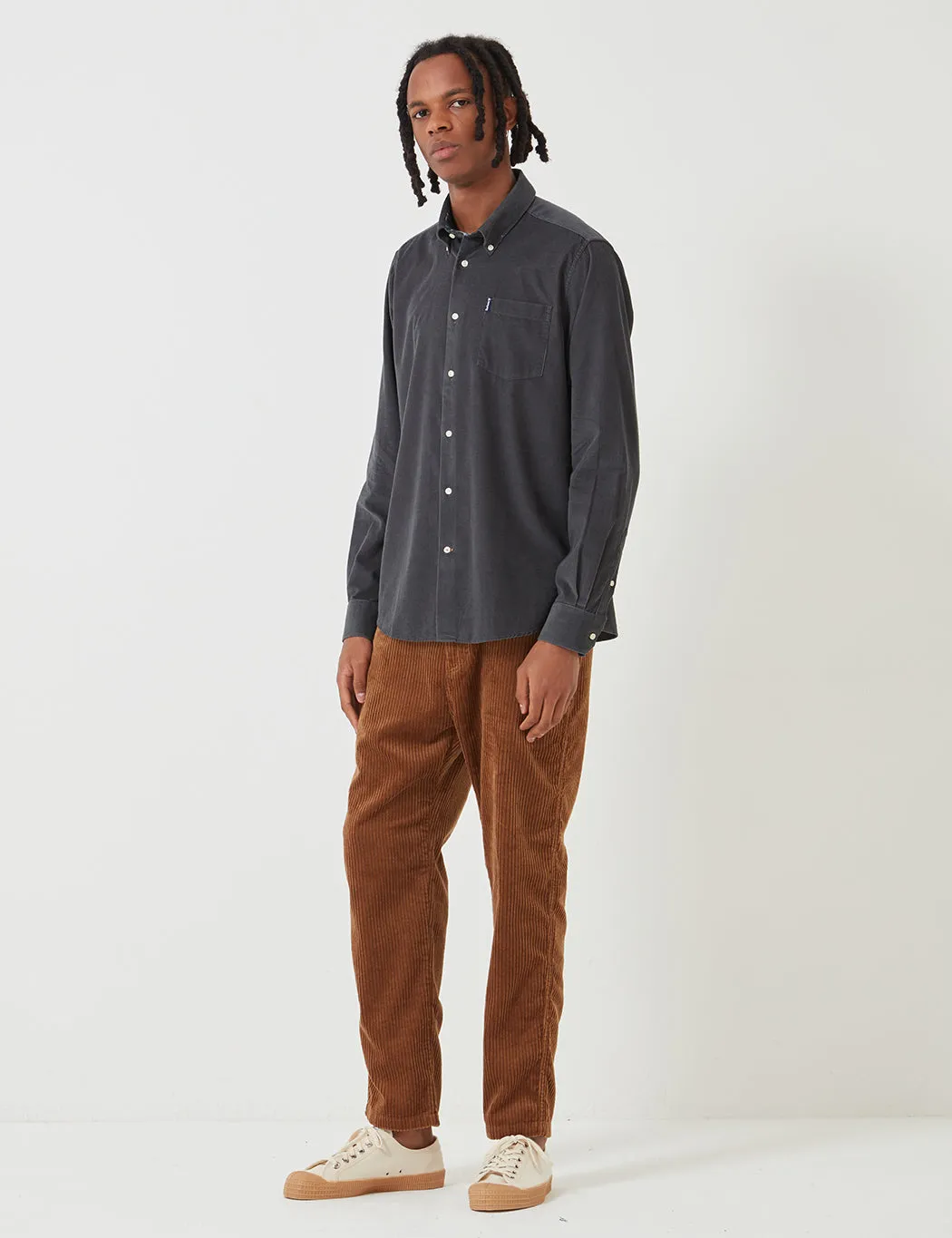 Barbour Cord Tailored Shirt Grey