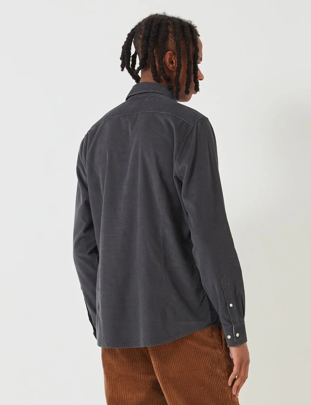 Barbour Cord Tailored Shirt Grey