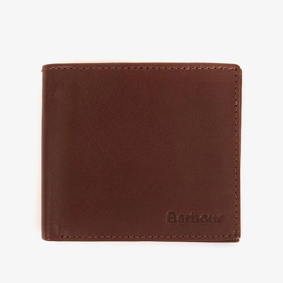 Barbour Leather Wallet/Billfold Brown Classic Tartan