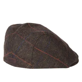 Barbour Men's Olive Herringbone Cheviot Flat Cap