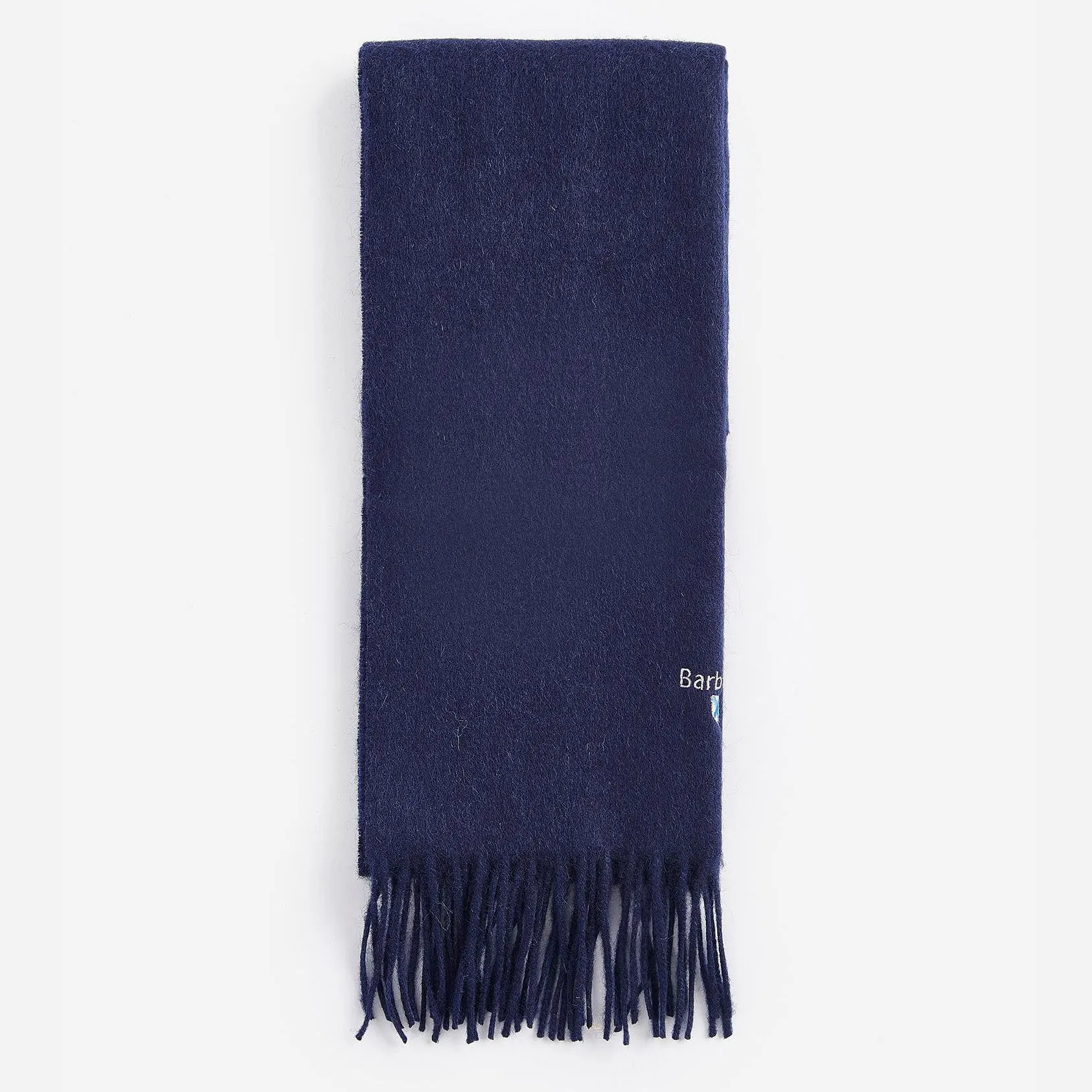 Barbour navy lambswool scarf