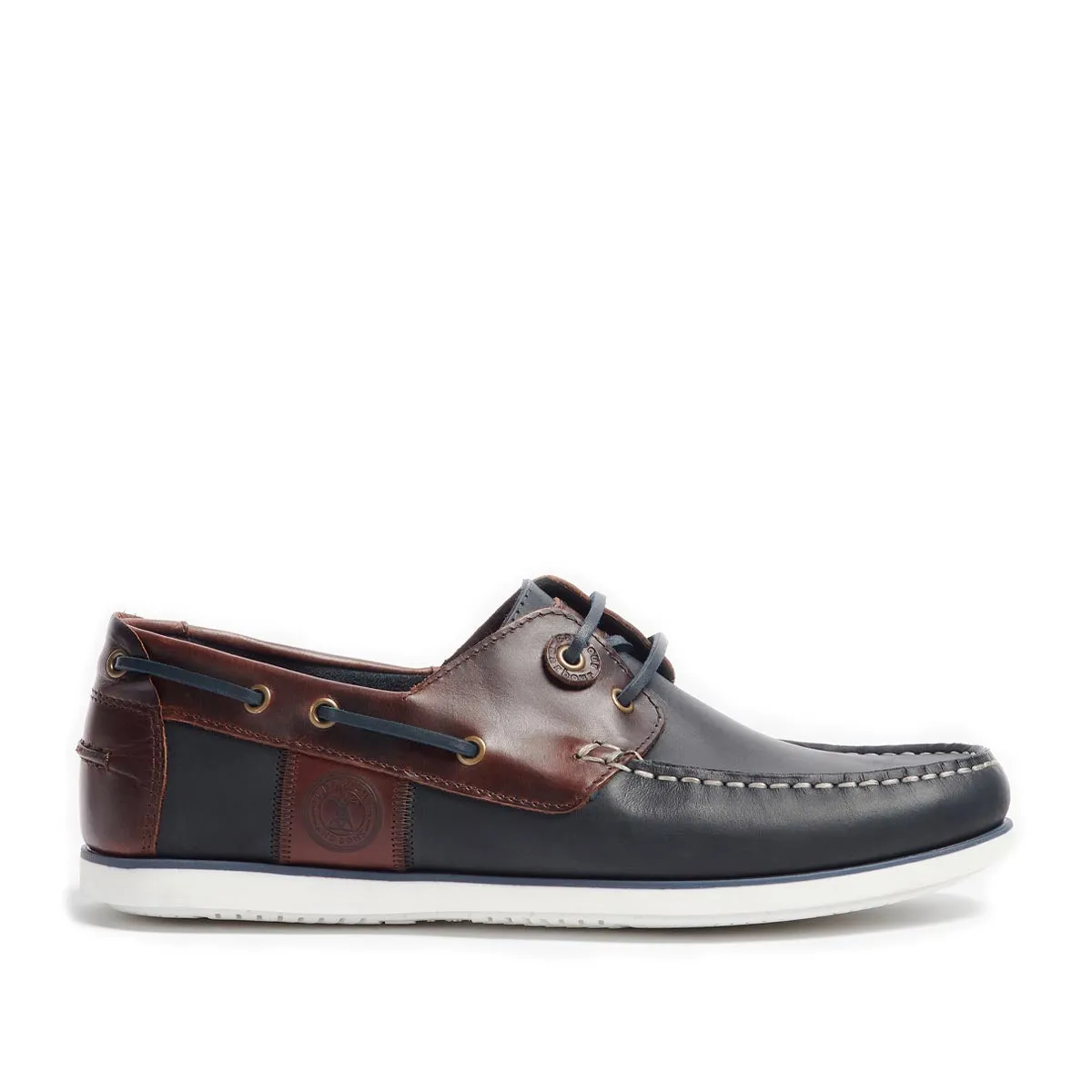 Barbour Navy/Brown Wake Boat Shoe