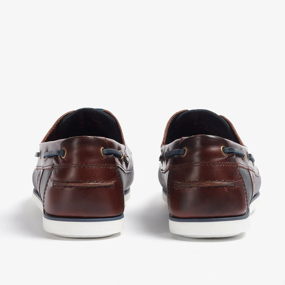 Barbour Navy/Brown Wake Boat Shoe