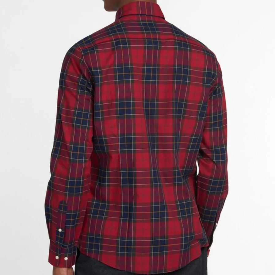 Barbour red tailored shirt