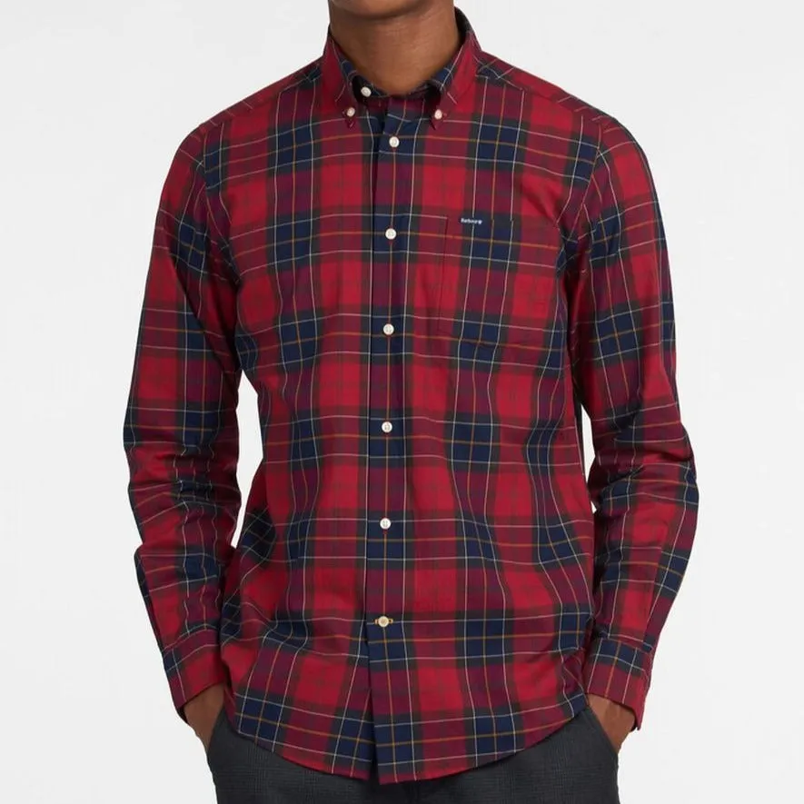 Barbour red tailored shirt