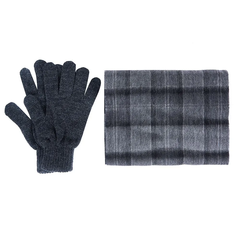 Barbour Tartan Scarf and Glove Set