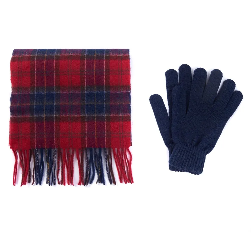 Barbour Tartan Scarf and Glove Set