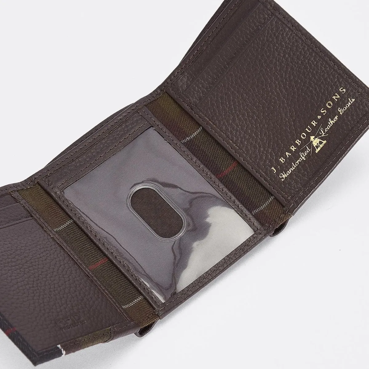 Barbour Torridon Chocolate Brown Leather Bi Fold Wallet