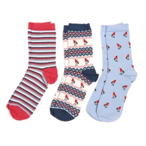 Barbour Women's Christmas Sock Gift Set - Robin