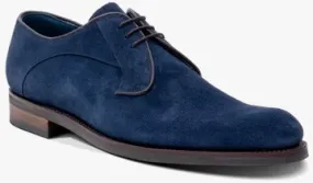 Barker Derby Navy Suede Shoe