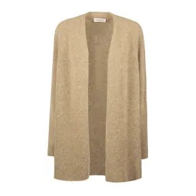 Beige Rhinestone Women's Cardigan