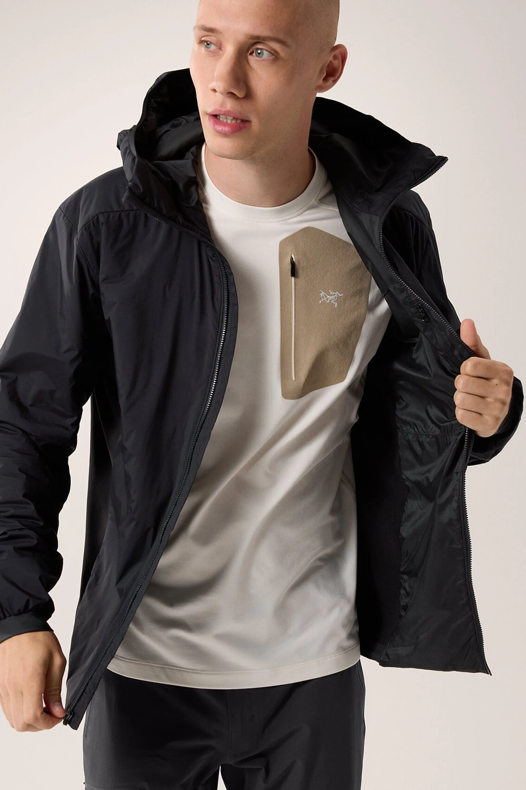 Black Atom Hoody for Men by Arc'teryx.