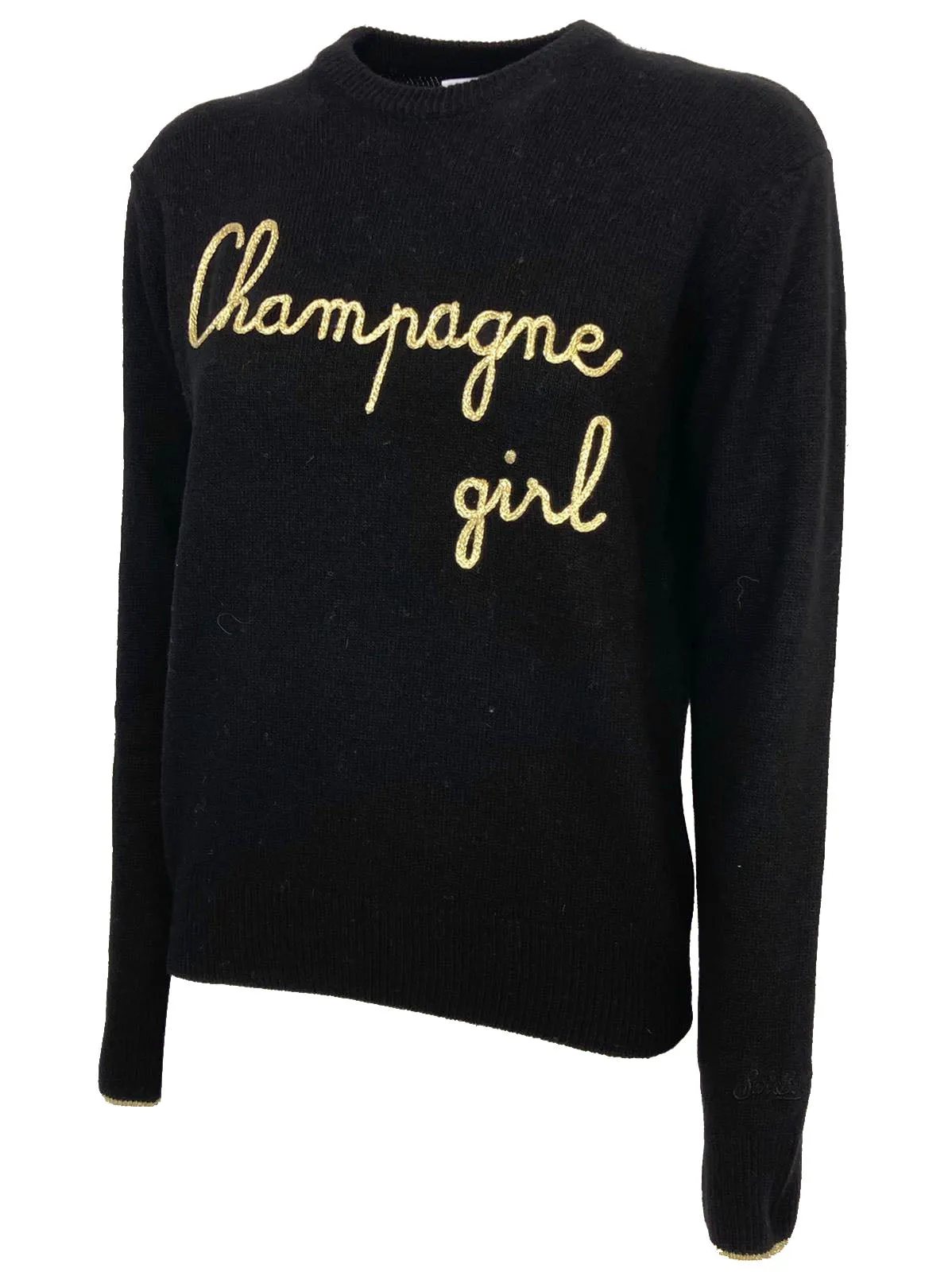 Black Champagne Girl Pullover