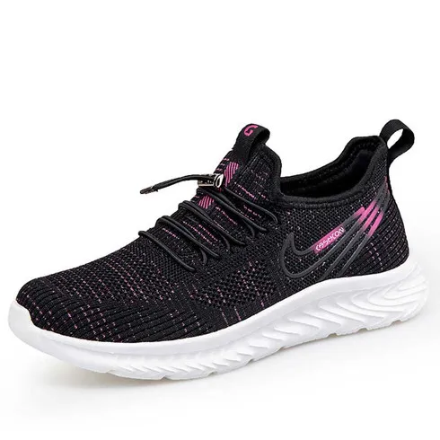 Black flyknit stripe pattern texture shoe sneaker