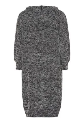 Black longline hooded cardigan - YOURS Curve