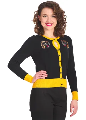 Black Panther 1970s Cardigan Black, Banned: Shop Now!