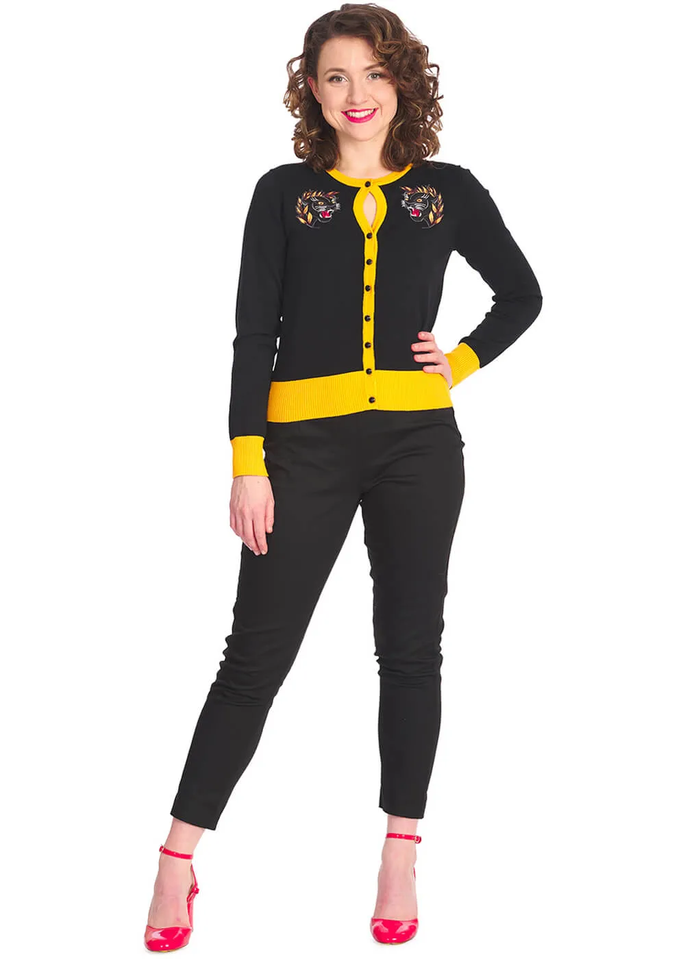 Black Panther 1970s Cardigan Black, Banned: Shop Now!