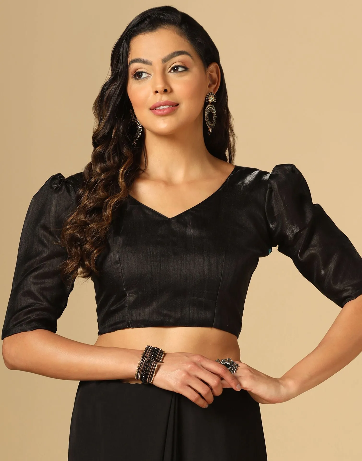 Black Sequence Saree